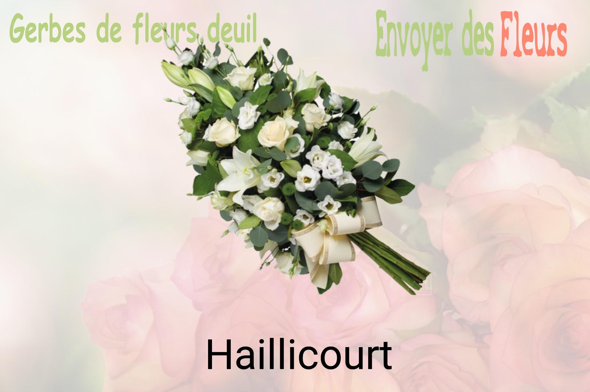 Gerbe de fleurs de deuil livrée à Haillicourt